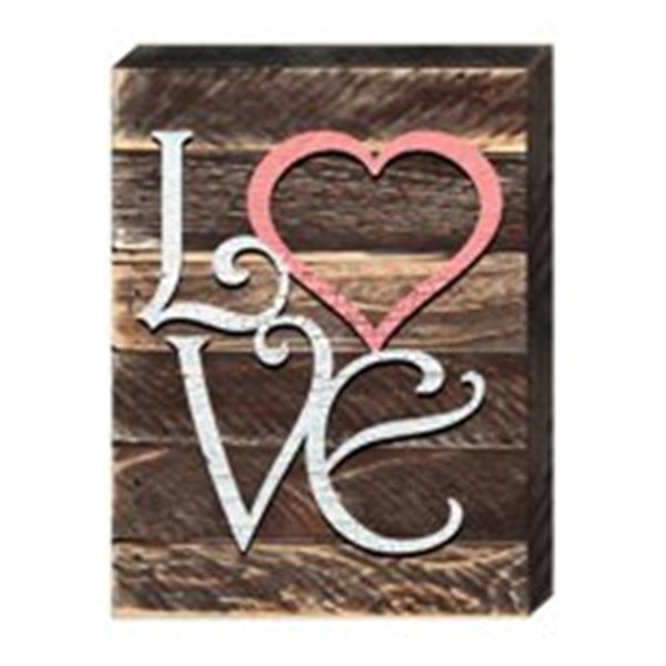 Designocracy Love Art on Board Wall Decor 9874008